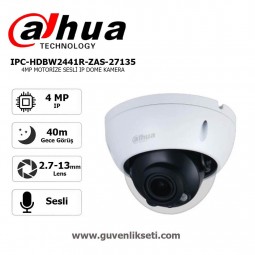Dahua IPC-HDBW2441R-ZAS-27135 4mp Wizsense Motorize Sesli ip Dome Kamera Dahua IPC-HDBW2441R-ZAS-27135 4mp Wizsense Motorize Sesli ip Dome Kamera